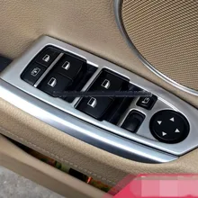 Левый руль! Хромированная Дверная панель окна регулировки кнопки крышка отделка 4 шт для BMW 5GT f07-2011