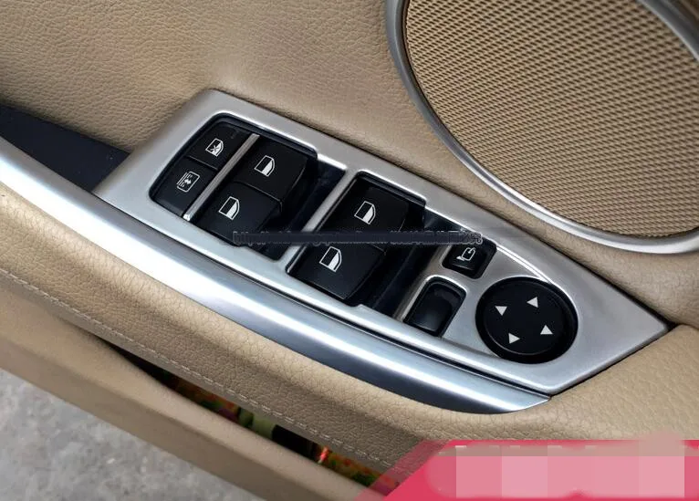 

Left hand drive ! Chrome Door panel window adjust button cover trim 4pcs For BMW 5GT f07 2015-2011