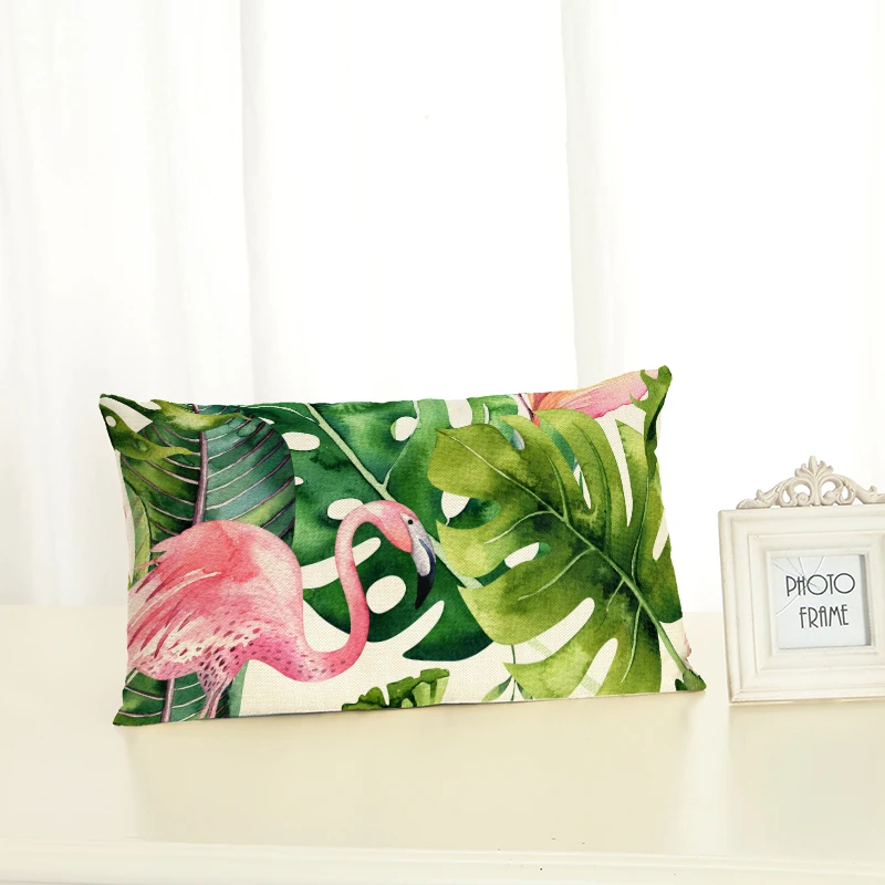 

New Pillow Case 30x50 Pillow Cover Clan Flamingo Ornamentation Cushion Cover for Sofa Home Decoration Lumbar pillow Pillowcase