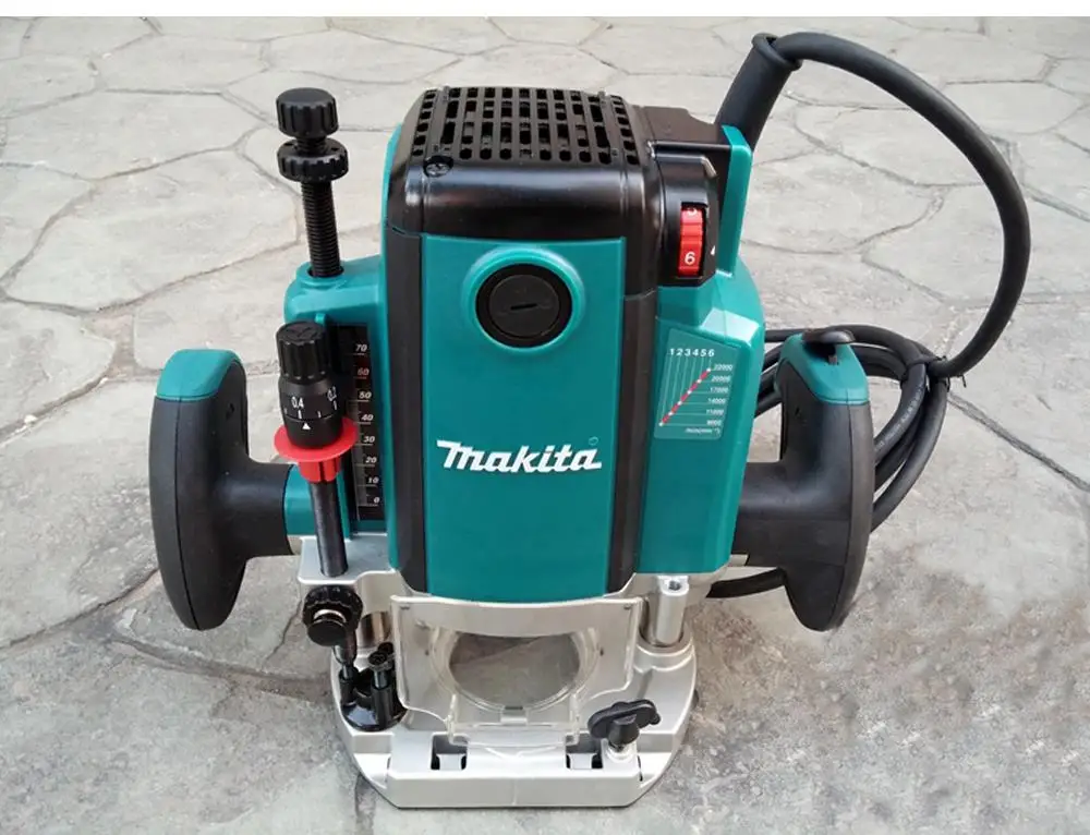 Makita мощный деревянный фрезерный RP2301FC(станок для резьбы) 2100 Вт 9000-линейный 22000 об/мин Деревообработка Обрезка и резьба электроинструменты