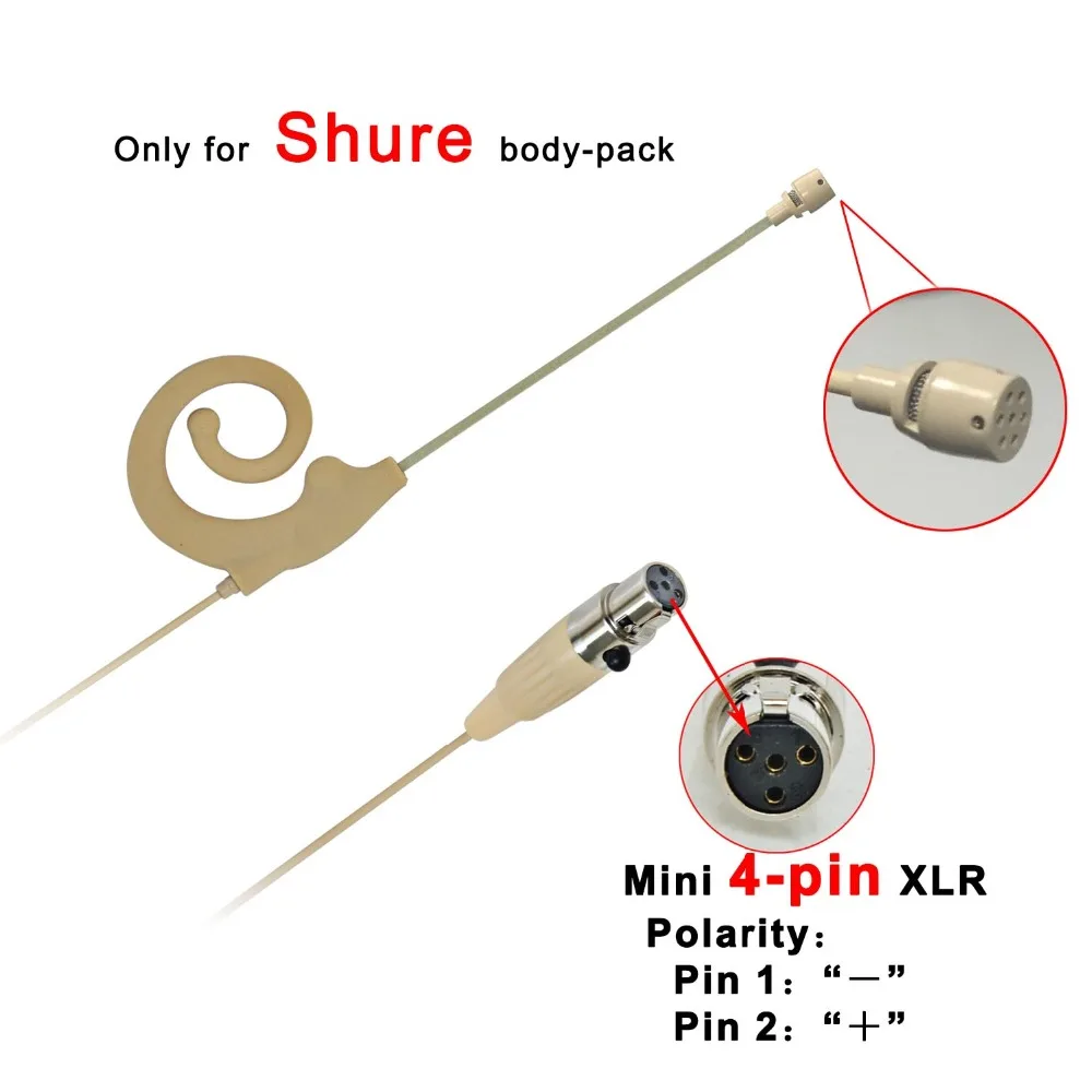 bluetooth headphones with mic HM-19S8-L6 4 Pin Mini XLR Plug 7.5m microphone Skin Color Uni-directional Type Mini Single Ear Hanging Headset Microphone best microphone for streaming Microphones