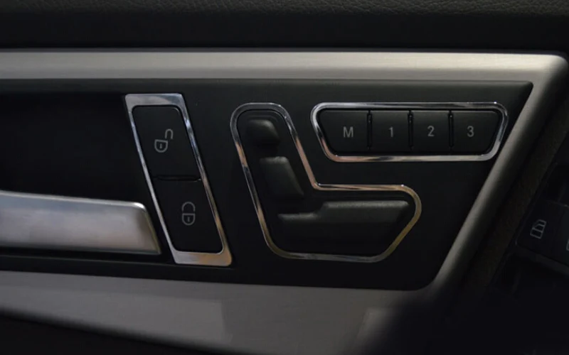

2010-2015 For Mercedes-Benz E-class W212 E200 E250 E300 E350 Interior Seat Adjusting Switch Button Frame Trim Stainless 6pcs