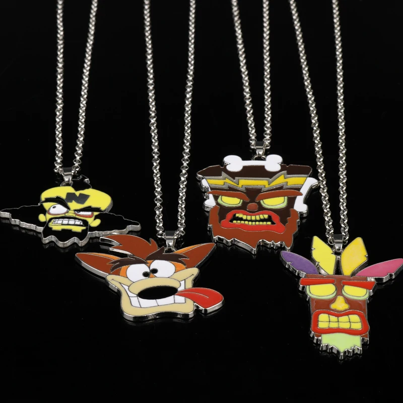 

dongsheng Fashion Jewelry Crash Bandicoot Game Necklace Figure Pendants Necklaces Cartoon Dog Choker Necklace for Women Mens-30