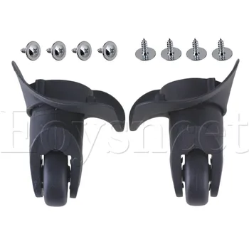 

1 Pair 110x110x46mm DIY Swivel Luggage Suitcase Wheel Black