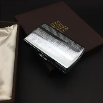 

KC7-01 High Quality Japanese Style Stainless Steel 304 Small Portable Cigarette Case For 12 Regular Size Cigarettes Box
