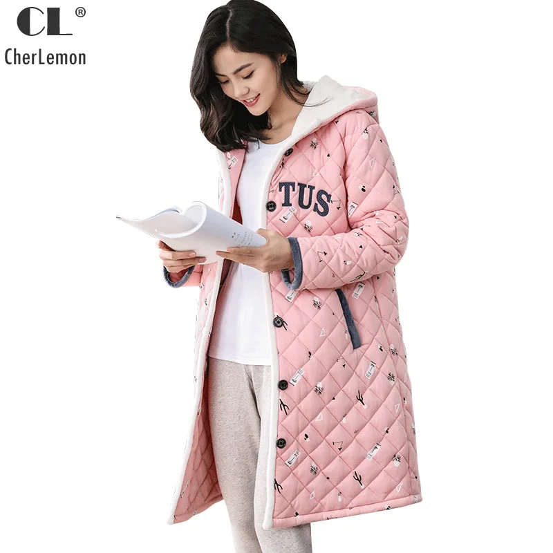Buy CherLemon Super Thick Quilted Cotton Robe Womens