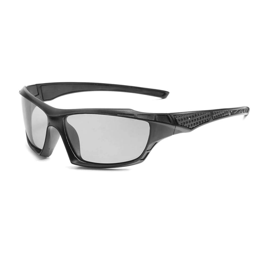 Поляризованные солнцезащитные очки, мужские очки для вождения, велосипедные солнцезащитные очки, фотохромные хамелеоны, очки для вождения, gafas ciclismo, фотохромные - Color: Black