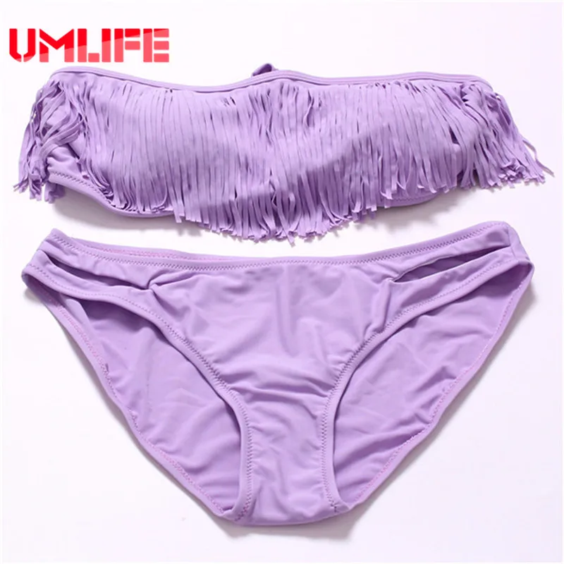 12 colori junior ragazze costume da bagno senza spalline push up costumi da bagno due pezzi