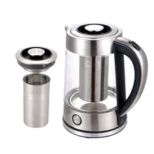 Электрический чайник, черный чай, вареная чайная электрокастрюля, стеклянный чайник, безопасная функция автоматического отключения