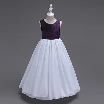 

2019 Big Children Flower Wedding Dress Party Princess Kids Dresses for Girls Tutu Dress Girl Christmas Clothing Vestidos GDR485