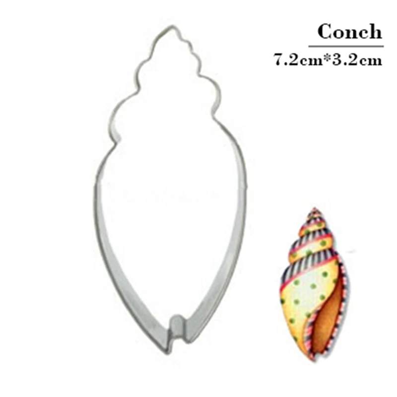 Conch Shape Mold Frame Egg Biscuit Cookie Cutter Tools for Cooking Multi Cake Decorating Fondant Stainless Steel Top Sales | Дом и сад