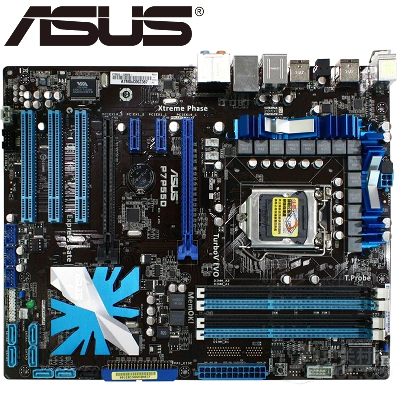 Asus P7P55D настольная материнская плата P55 розетка LGA 1156 i5 i7 DDR3 16G ATX UEFI BIOS оригинальная