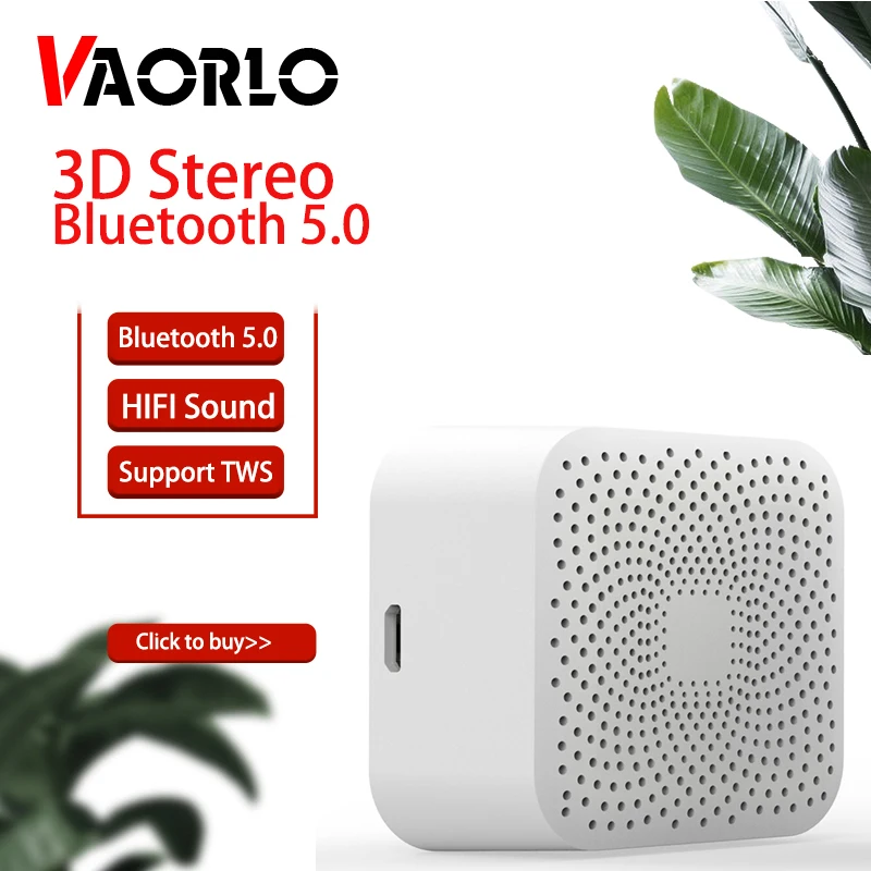 VAORLO Mini Bluetooth 5,0 портативный стерео объемный 3D HIFI супер бас беспроводной громкий динамик поддержка TWS для Xiaomi динамик