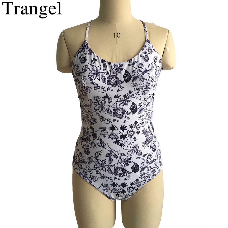Trangel Women Swimsuit Vintage Floral Print Swimwear Women Cross Back Monokini One Piece Swimsuit Push Up Bathing Suit Trangel Women Swimsuit Vintage Floral Print Swimwear Women Cross Back Monokini One Piece Swimsuit Push Up Bathing Suit