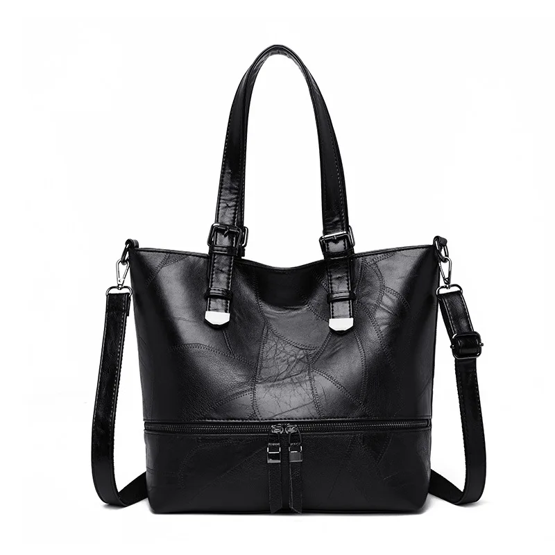 

Fashion Black female messenger bags large capacity women's shoulder bag and handbags famous ladies luxury bags 2018 big tote bag