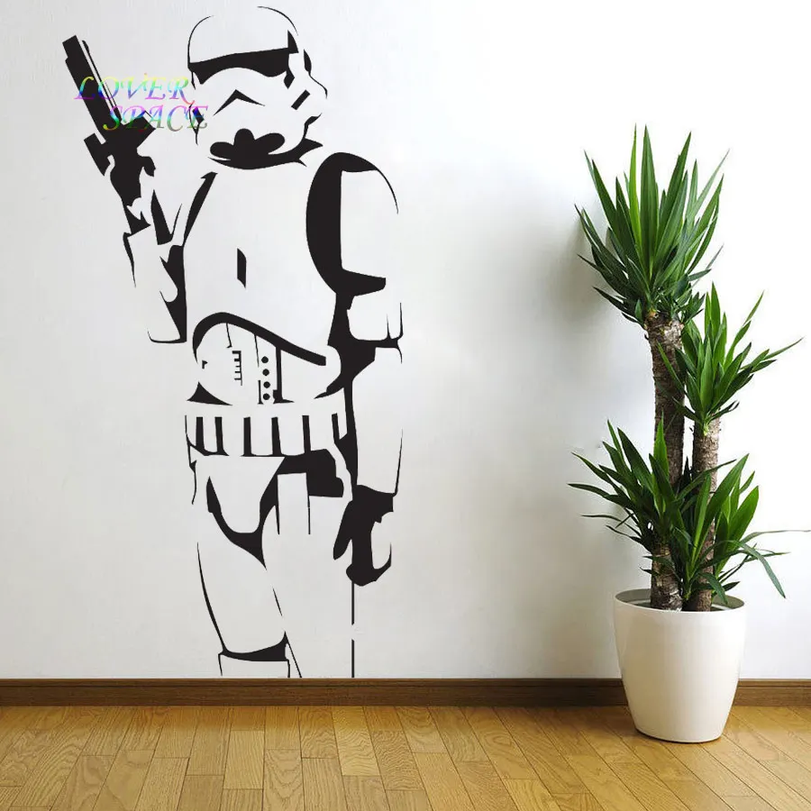 STAR WARS POSTER LARGE STORM TROOPER VINYL WALL STICKER WALL ART