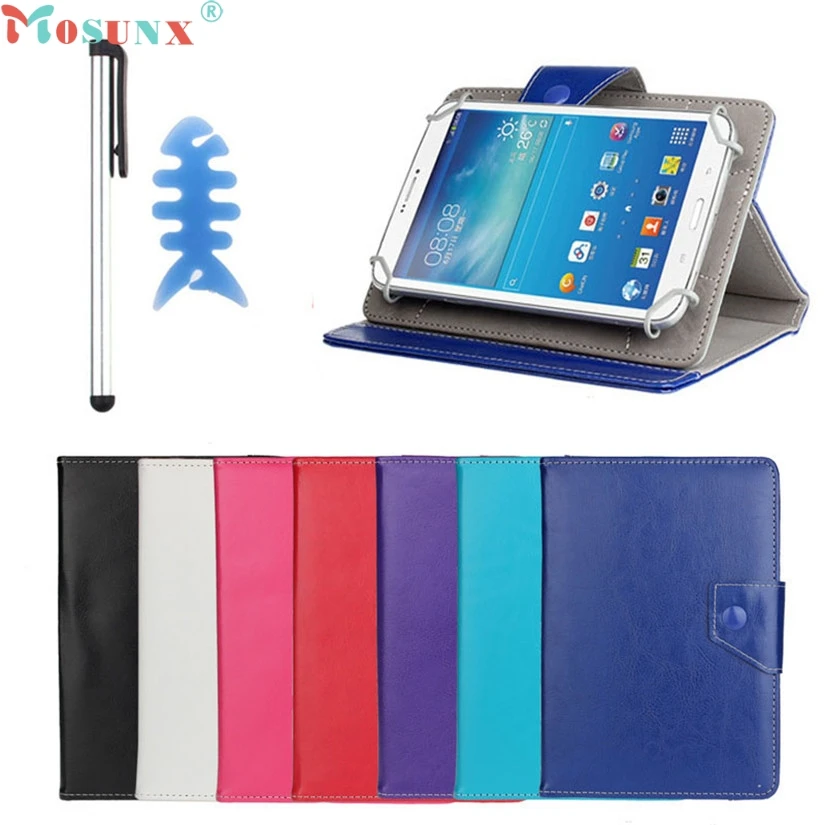 

Mosunx Simple Stone New Universal PU Leather Cover Case Stand For Alcatel OneTouch POP 7 Tablet +Pen+ Reel 0922