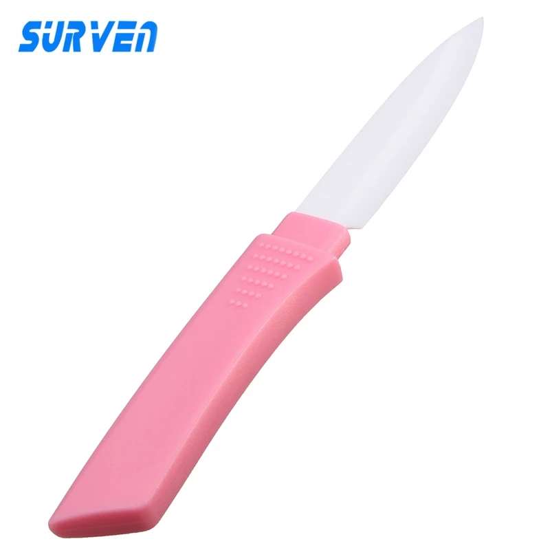 SURVEN Brand 3 inch Chef Kitchen Ceramic Knife Zirconia Fruit Paring Vegetable Knives Cooking Knife With Covers Random Color SURVEN Brand 3 inch Chef Kitchen Ceramic Knife Zirconia Fruit Paring Vegetable Knives Cooking Knife With Covers Random Color