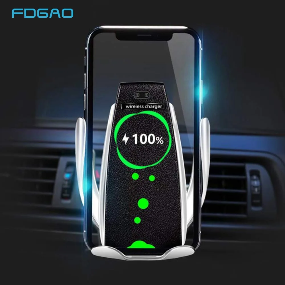 

FDGAO Automatic Qi Wireless Car Charger Mount Air Vent Phone Holder For iPhone XS Max XR X 8 Samsung S10 S9 S8 10W Fast Charging