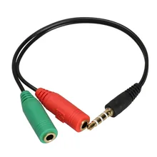 New 3.5mm Stereo Headphone Microphone Audio Y Splitter Cable Adapter Plug Jack Cord