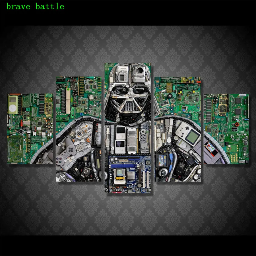 

Star Wars Darth Vader-1 5 Pieces Canvas Painting Print Living Room Home Decor Modern Wall Art Oil Painting Poster