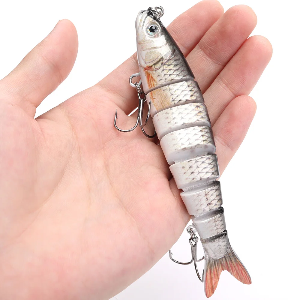 

13.7cm 26g Pike Wobblers Fishing Lures Sinking 8 Segments Multi Jointed Artificial Bait Hard Swimbait Crankbaits Fishing Tackle