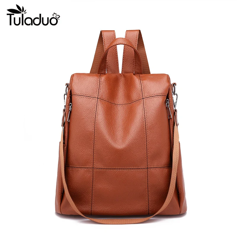 

2019 New Fashion Anti theft Backpack High Quality PU Leather Mochila Escolar School Bag for Teenager Girls Travel Bags