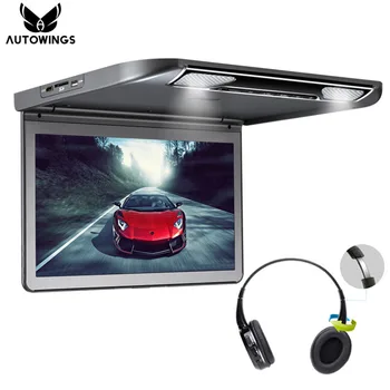 

13.3" Overhead Roof Mount Monitor for Car TFT LCD 1920*1080 Flip Down Video Player Touch Button Built-in Speaker FM HDMI SD IR