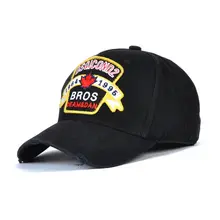 DSQICOND2 хлопок бренд Snapback бейсболки для женщин и мужчин твердые черные кепки Хип Хоп Лето DSQ Кости Gorras Casquette вышивка