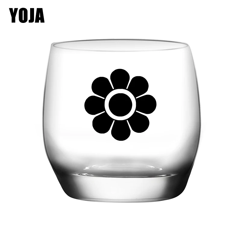 YOJA 5 5X5 4 см 6 шт. хиппи цветок Креативный дом гостиная настенная наклейка для