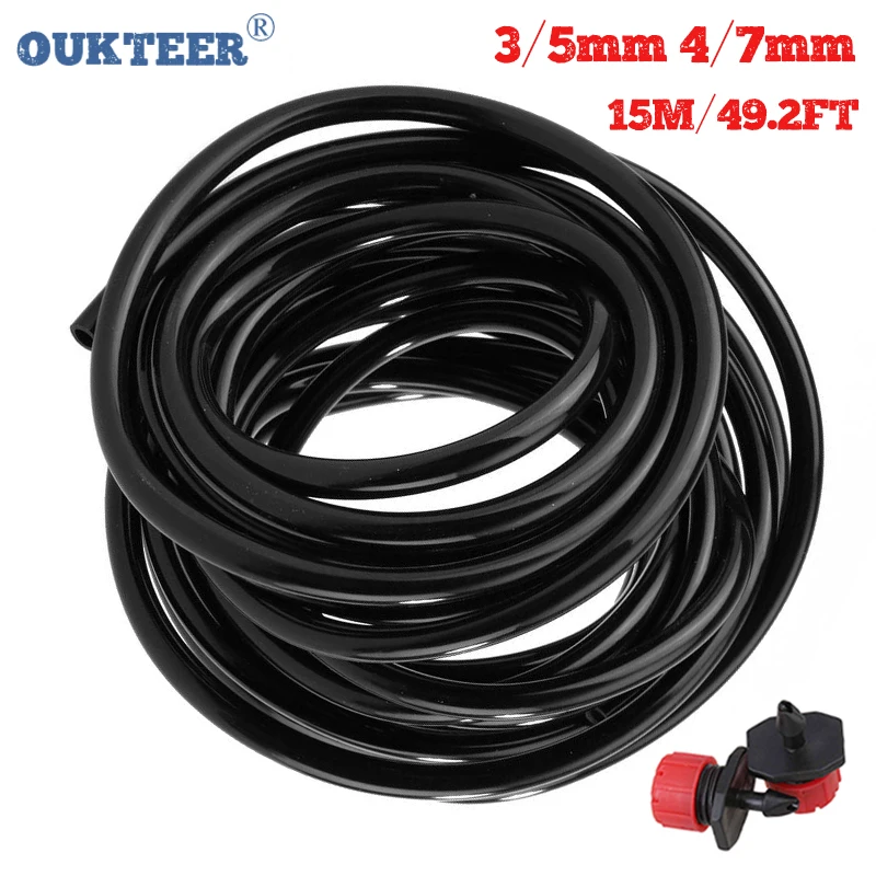 

5m-15m Watering Hose 4/7mm PVC Micro Drip Irrigation Tube Plants Flower Sprinkler Pipe Garden Hose Greenhouse Irrigating System