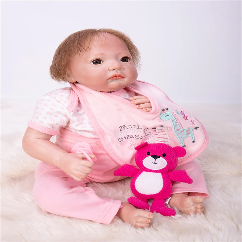 SanyDoll см 20 дюймов 51 см Силиконовые Детские куклы reborn, Кукла reborn модная одежда куклы праздничные подарки