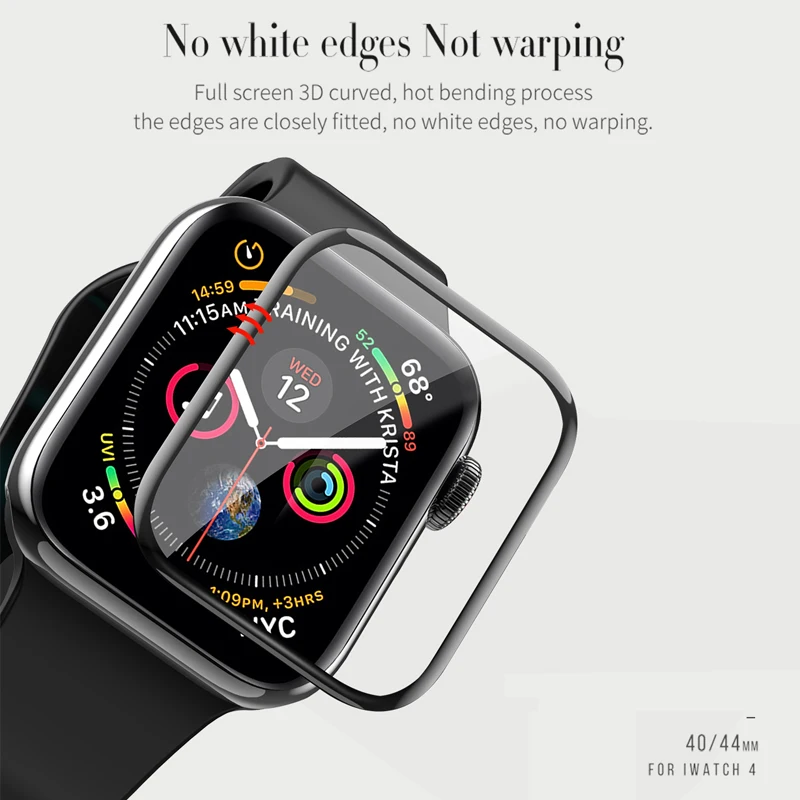 HOCO 3D изогнутый экран протектор для Apple iWatch 4 полное покрытие Защитное стекло для Apple Watch серии 5 40 мм 44 мм пленка