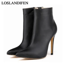 New 2018 Women Boots Autumn Short Boots Fashion Pointed Toe Ankle Pigskin Leather Thin High Heels Ankle Boots Shoes NLK-B0085 цена New 2018 Women Boots Autumn Short Boots Fashion Pointed Toe Ankle Pigskin Leather Thin High Heels Ankle Boots Shoes NLK-B0085 цены онлайн