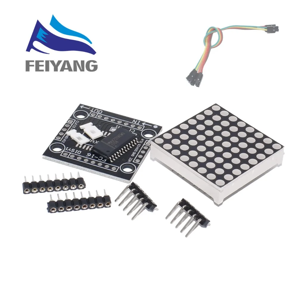 

1PCS MAX7219 dot matrix module microcontroller module DIY KIT (hei)
