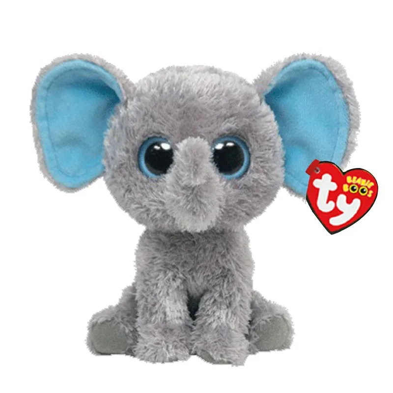

Ty Beanie Boos Plush Animal Doll Peanut Gray Elephant Soft Stuffed Toys With Tag 6" 15cm