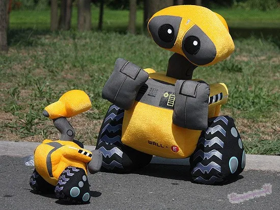 Высокое качество, 25~ 55 см, WALL-E, яркий робот, плюшевая игрушка, модель стены, E, Миньон, робот, плюшевая кукла, игрушки для детей, подарок на день рождения