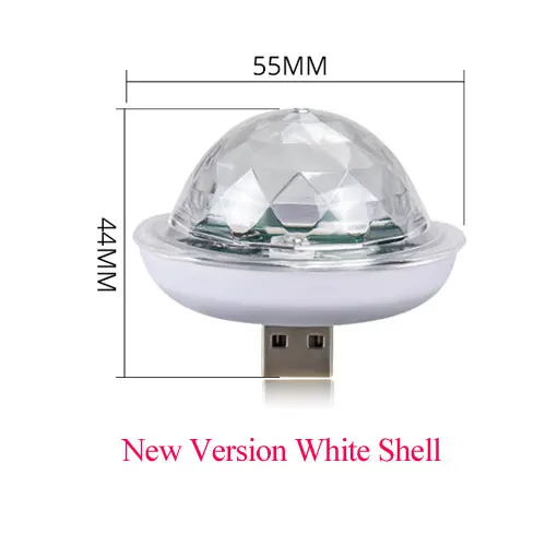 EeeToo Красочный USB ночник светодиодный диско шар портативный ночник для детей спальня вечерние магический шар сценический эффект освещения - Испускаемый цвет: New Version White