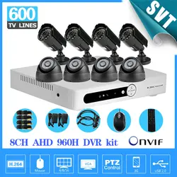 DVR камеры безопасности видео системы 8 канала AHD 960 P запись DVR 600TVL открытый Камеры ВИДЕОНАБЛЮДЕНИЯ комплект SK-036