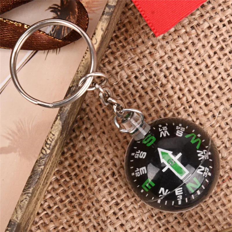 Buy 1pc 28mm Ball Compass Keychain Liquid Filled