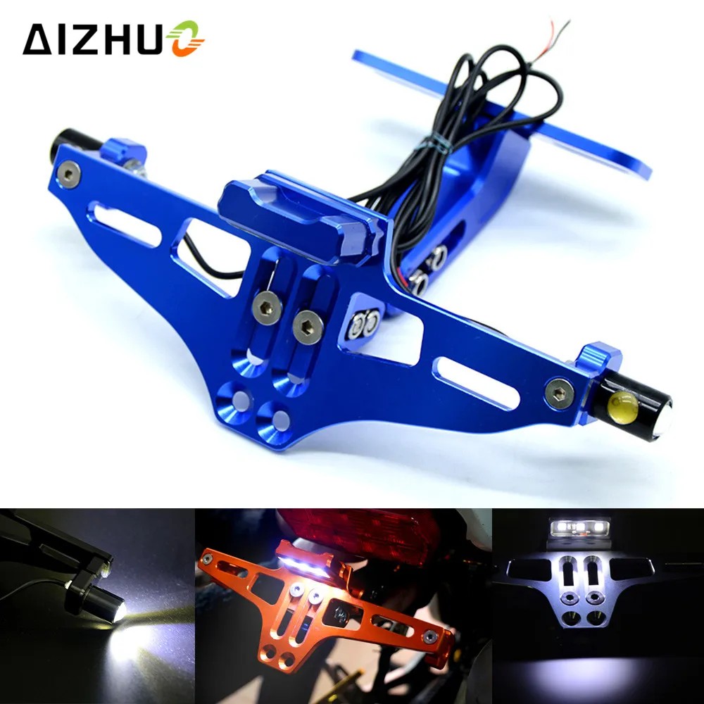 Motorcycle License Plate Holder LED signal light Plate Frame Bracket for BMW HP2 Enduro K1600 GT/GTL K1300 S/GT R 1200GS F700GS