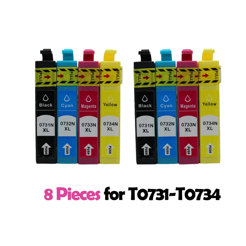8X para EPSON T0731 cartuchos de tinta para epson CX7300 CX8300 TX210  CX3900 CX3905 CX4900 CX4905 CX5500 CX5600 CX5900 impresora T0731 4|ink for  epson|ink cartridgeink cartridge for epson - AliExpress