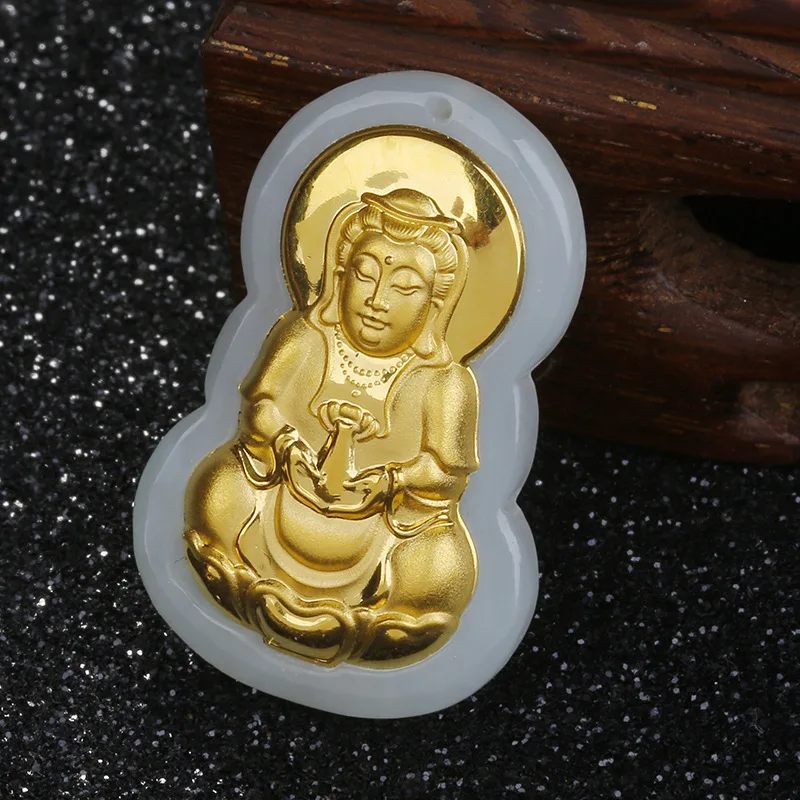 

2019 Asg Choker Necklace Cluci Cage Pendants Processing Of Jin-inlaid And Gold-inlaid Pendant Articles Gifts Factory In Hetian