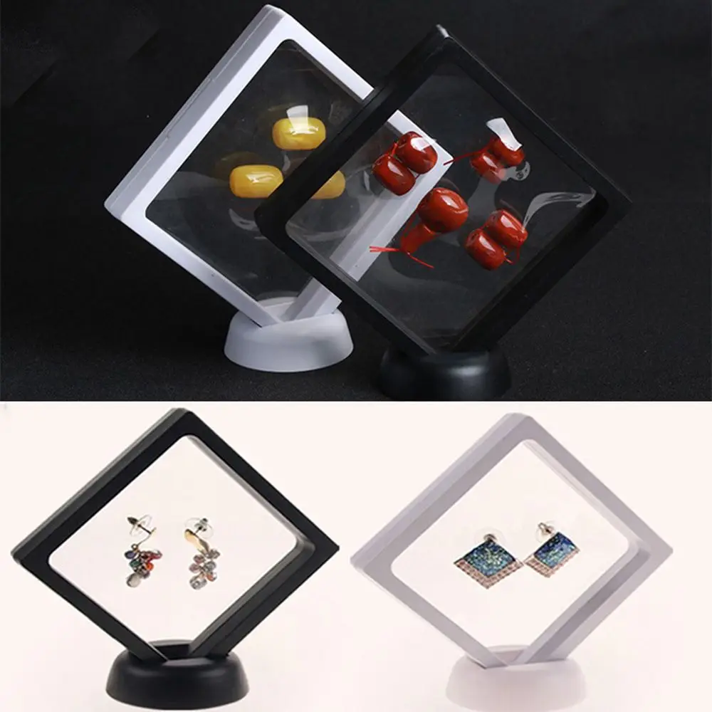 

Square 3D Album Floating Frame Coin Holder Box Jewelry Collectibles Display Show Case Home Table Decorative Accessories 2 Size