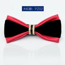 Мужской галстук-бабочка, Модный Pu, Алмазный галстук-бабочка, Свадебное торжество деловая встреча, подарок бабочка для мужчин и женщин, галстук-бабочка, красный, синий