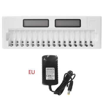 

Hot Sale 16 Slots LCD Intelligent Smart Battery Charger 1.2V AA AAA Ni-MH Ni-Cd Batteries EU Plug