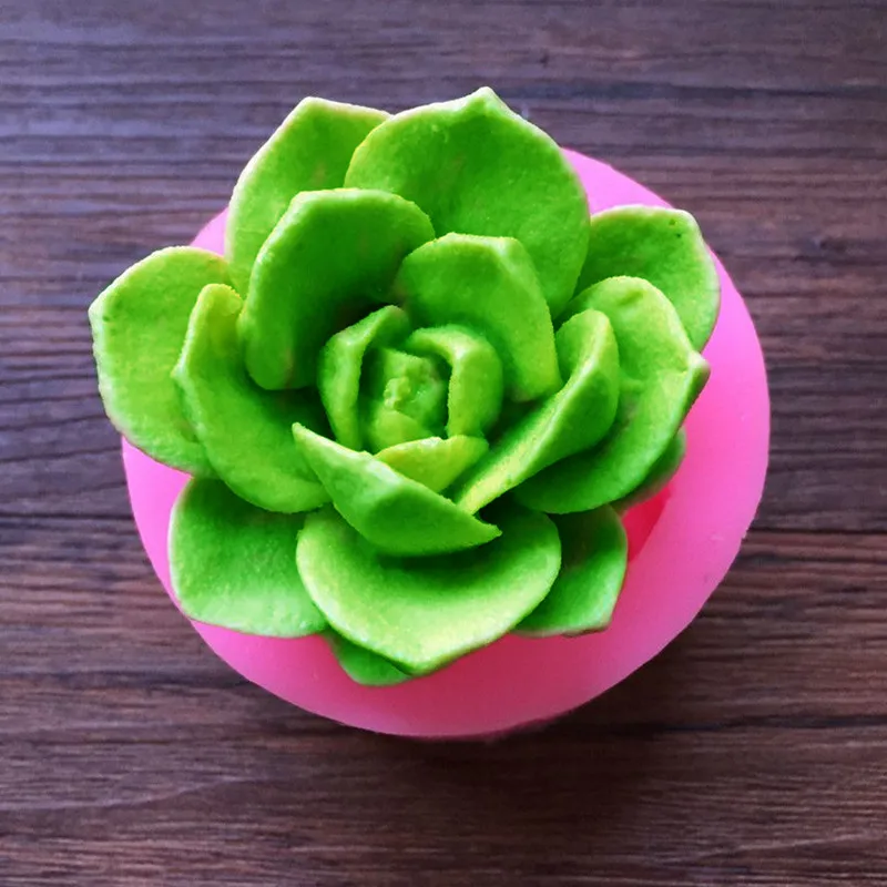 Aouke суккулент силиконовая форма DIY помадка торт форма для шоколада форма для помадки посуда для выпечки - Цвет: Розовый