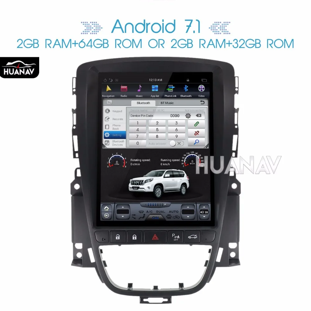 Sale Android7.1 Tesla style 10.4"big screen Car GPS Navigation for OPEL Vauxhall Holden Astra J 2010-2013 multimedia Stereo head unit 4