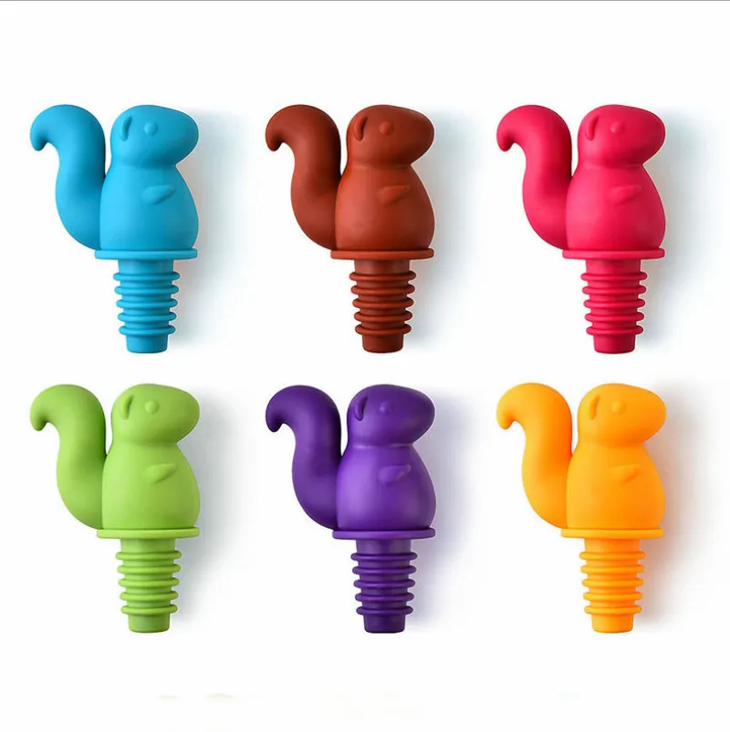 Creative Bar Happy Squirrel Wine Bottle Novelty Opener Stopper