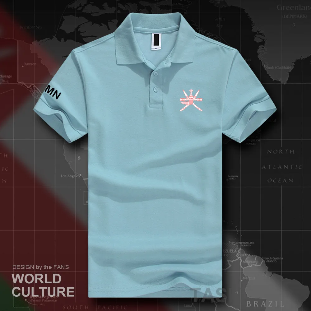 Sultanate of Oman, мужские рубашки поло, короткий рукав, белый бренд, с принтом, для страны, хлопок, национальная команда, OMN, арабский принт, 20